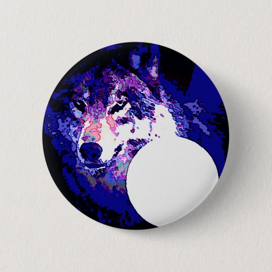 Wolf & Moon Button (Vorderseite)