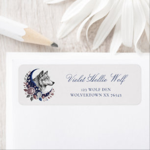 Wolf & Moon Custom Rücksendeadressen-Aufklebers