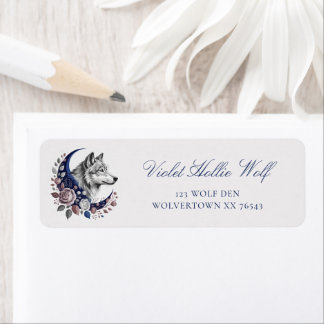 Wolf & Moon Custom Rücksendeadressen-Aufklebers