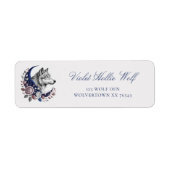 Wolf & Moon Custom Rücksendeadressen-Aufklebers (Vorne)