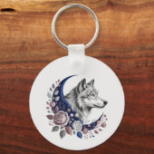 Wolf & Moon Custom Schlüsselanhänger (Vorderseite)