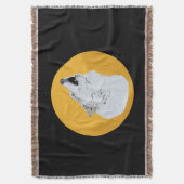 Wolf & Moon Decke (Vorderseite Vertikal)