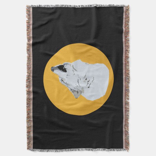 Wolf & Moon Decke (Vorderseite Vertikal)