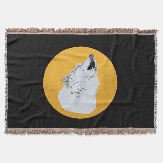 Wolf & Moon Decke (Vorderseite)