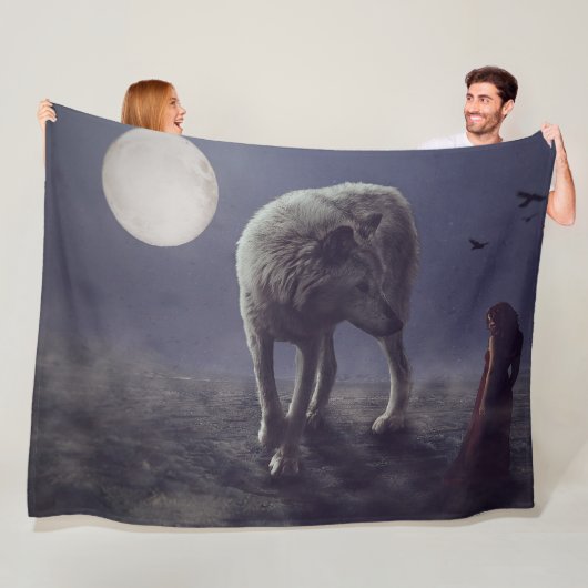 WOLF MOON FANTASY FLEECEDECKE (Beispiel)