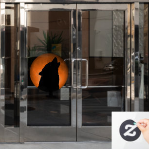Wolf Moon Fensteraufkleber