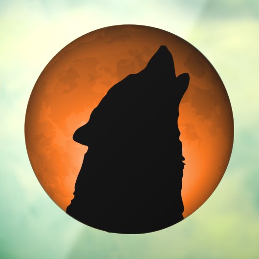 Wolf Moon Fensteraufkleber (Blatt 3)