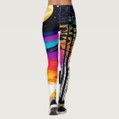 Wolf Moon Howl Art Leggings (Rückseite)