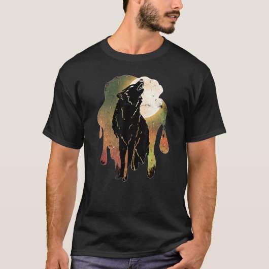 Wolf Moon Howling 1 T-Shirt (Vorderseite)