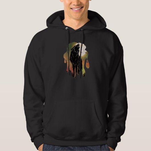 Wolf Moon Howling Hoodie (Vorderseite)