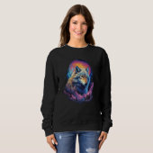 Wolf Moon Howling Lone Funny Wolves Gruppe Wölfe Sweatshirt (Vorne ganz)