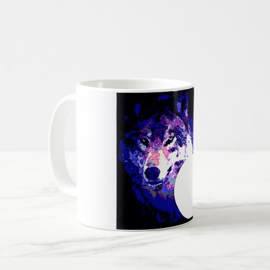 Wolf & Moon Kaffeetasse (Vorderseite Links)