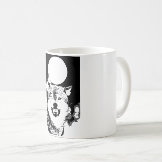 Wolf & Moon Kaffeetasse (VorderseiteRechts)