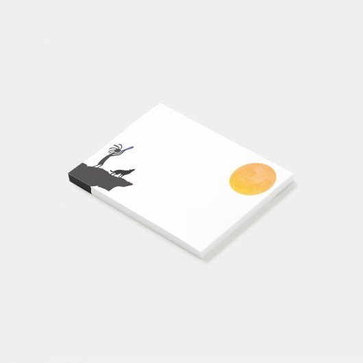 Wolf Moon Kokopelli Post-it Notes Klebezettel (angewinkelt)