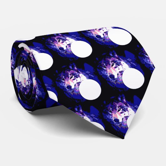 Wolf & Moon Krawatte (Gerollt)