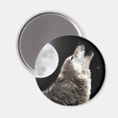 Wolf & Moon Magnet (Vorderseite/Rückseite)