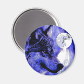 Wolf & Moon Magnet (Vorderseite/Rückseite)