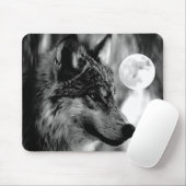 Wolf & Moon Mousepad (Mit Mouse)