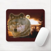 Wolf & Moon Mousepad (Mit Mouse)