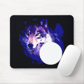 Wolf & Moon Mousepad (Mit Mouse)