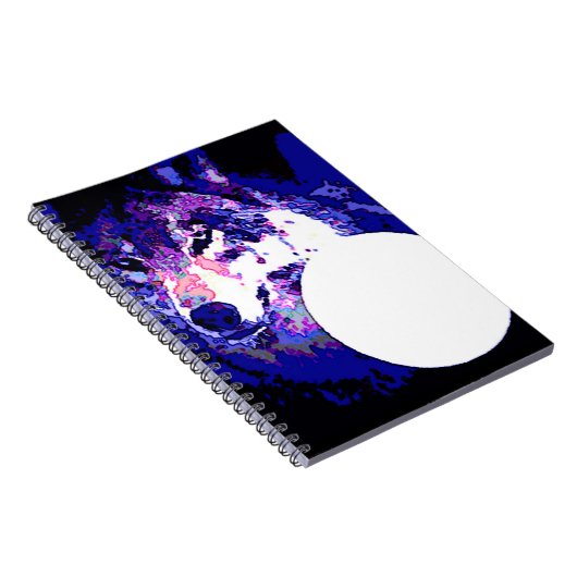 Wolf & Moon Notebook Notizblock (Rechte Seite)