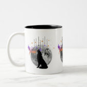Wolf-Moon-Phoenix-Owl-grafische Design Kaffee-Tass Zweifarbige Tasse (Links)