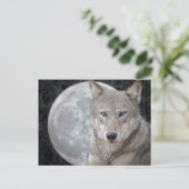 Wolf Moon Postcard Postkarte (Stehend Vorderseite)