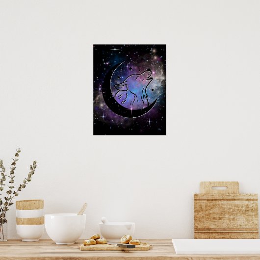 Wolf Moon Poster (Küche)