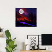 Wolf Moon Poster (Heimbüro)