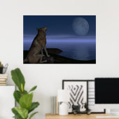 Wolf Moon Poster (Heimbüro)