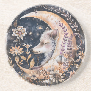 Wolf Moon Sandstein Untersetzer