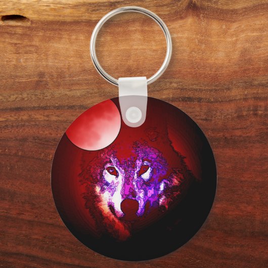 Wolf & Moon Schlüsselanhänger (Vorderseite)