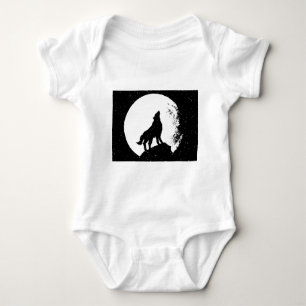 Wolf & Moon Silhoutte Baby Strampler