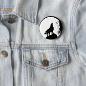 Wolf & Moon Silhoutte Button (Beispiel)