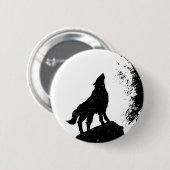 Wolf & Moon Silhoutte Button (Vorne & Hinten)