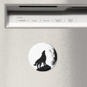Wolf & Moon Silhoutte Magnet (In Situ (Geschirrspüler))