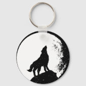 Wolf & Moon Silhoutte Schlüsselanhänger (Vorderseite)