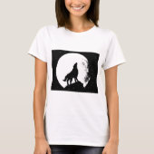 Wolf & Moon Silhoutte T-Shirt (Vorderseite)