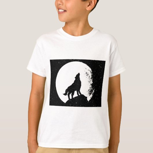 Wolf & Moon Silhoutte T-Shirt (Vorderseite)