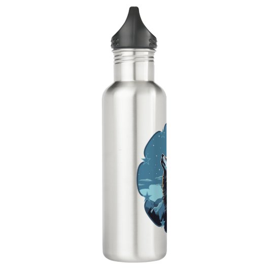 Wolf Moon Stars Edelstahlflasche (Links)