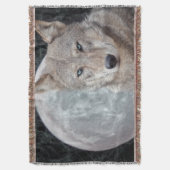 Wolf Moon Throw Blanket Decke (Vorderseite Vertikal)