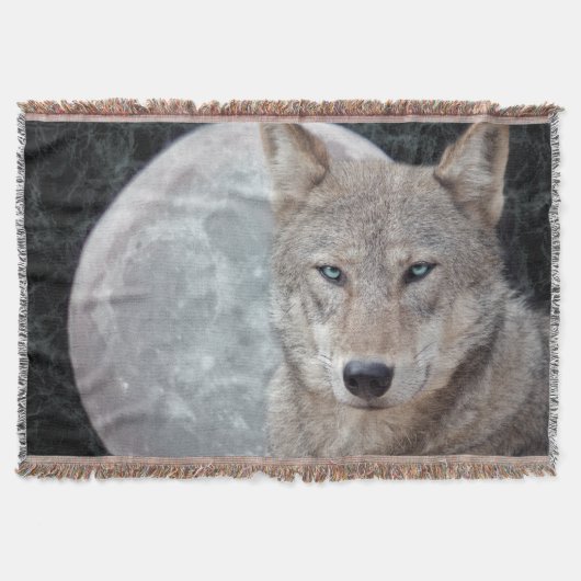 Wolf Moon Throw Blanket Decke (Vorderseite)