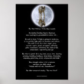 Wolf & Moon TWO WOLVES CHEROKEE TALE Art Poster (Vorne)