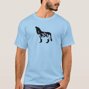 Wolf Moon und Gebirge T-Shirt