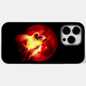 Wolf, Moon und Red Sky Case-Mate iPhone Hülle (Rückseite (Horizontal))