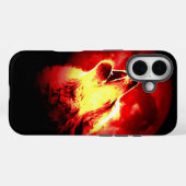 Wolf, Moon und Red Sky Case-Mate iPhone Hülle (Rückseite (Horizontal))