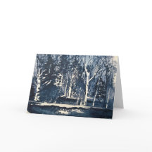 Wolf Moon Watercolor Blank Grußkarte