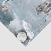 Wolf Moon Winterlandschaft Wasserfarbe Seidenpapier (Ausschnitt)