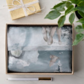 Wolf Moon Winterlandschaft Wasserfarbe Seidenpapier (Geschenk)