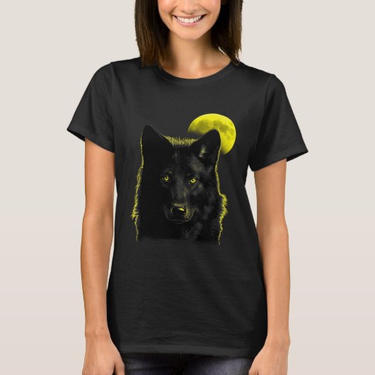 Wolf Moon Wolf in Moonlight 1 T-Shirt (Vorderseite)